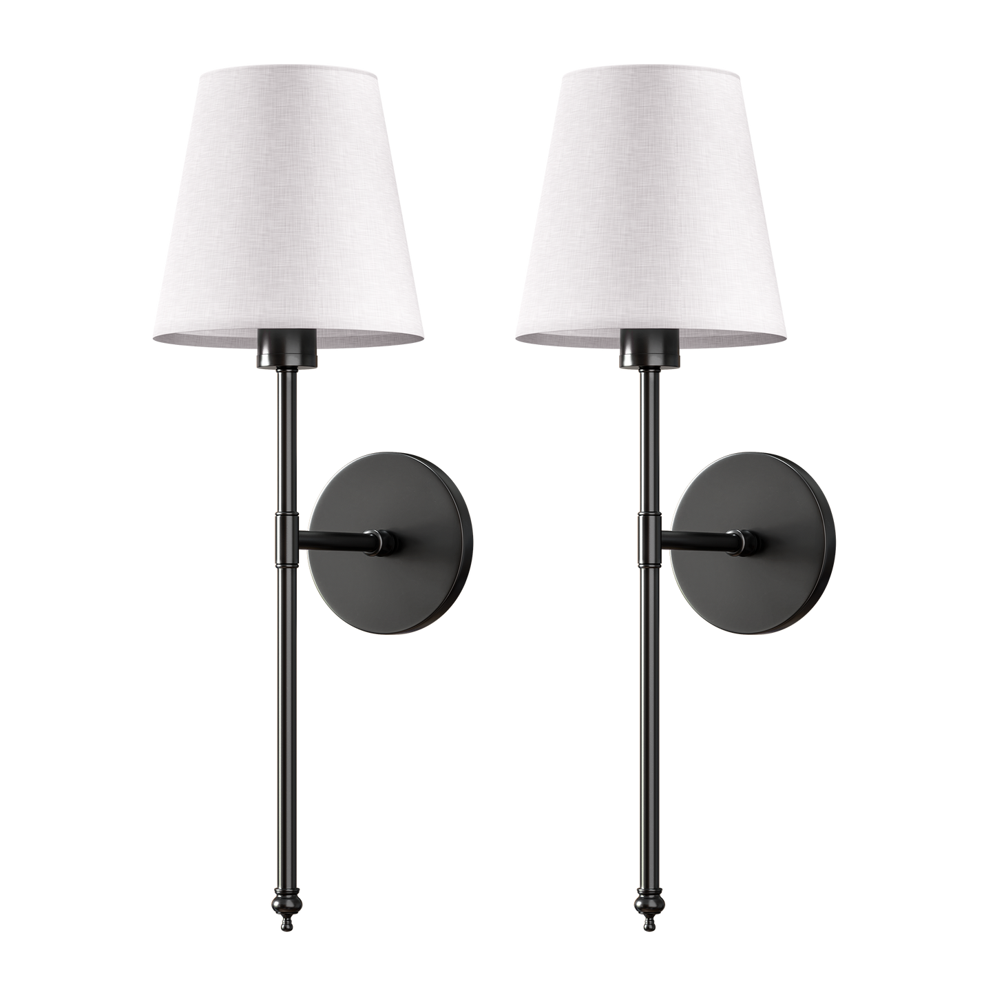 WIRELESS WALL SCONCES (SET OF 2 + 2 BULBS FREE)